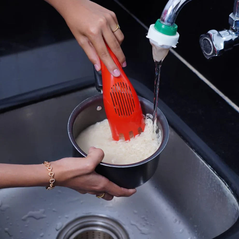 Comflik Rice Sieve Washer Practical Rice Strainer Spoon