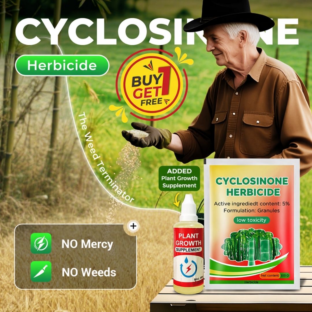 Cyclosinone Herbicide Granules and growth supplements (pack of 2)